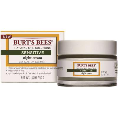 Burt's Bees Night Cream Sensitive with Cotton Extract 50g
